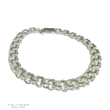 CADENA Y PULSO ESLABÓN CHINO 7.5 MM - PLATA .925