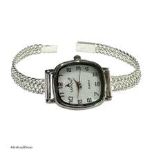 RELOJ ESLABÓN CUBANO CARATULA CUADRO PARA DAMA - PLATA .925