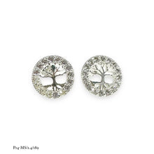 ARETE ÁRBOL DE LA VIDA CON ZIRCONIA - PLATA .925