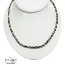 CADENA PAVONADA BALI BIZANTINX - 3 mm - PLATA .925