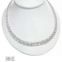 CADENA ESLABÓN CHINO 7 mm - 60 cm H. MANO - PLATA .925