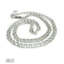 CADENA ESLABÓN CHINO 7 mm - 60 cm H. MANO - PLATA .925