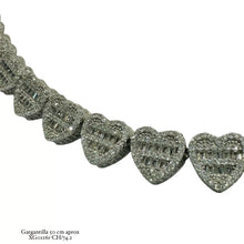 SET CADENA Y PULSERA CORAZONES ZIRCONIA - PLATA .925