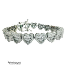 PULSO CORAZONES ZIRCONIA - PLATA .925