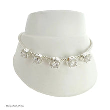 PULSERA 5 ZIRCONIAS CON CONTORNO - PLATA .925