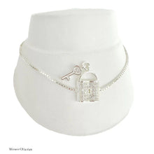 PULSERA CANDADO CON LLAVE - PLATA .925