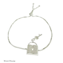 PULSERA CANDADO CON LLAVE - PLATA .925