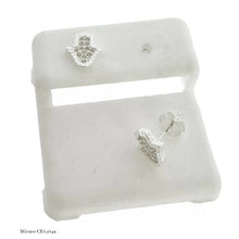 ARETE MANO DE FATIMA BISEL DIAMANTADO - PLATA .925