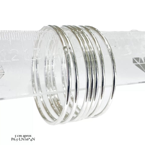 SEMANARIO LISO TIPO TUBULAR PARA NIÑA 5 cm - PLATA .925