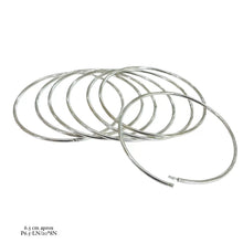 SEMANARIO LISO TIPO TUBULAR 6 CM  - PLATA .925
