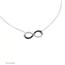GARGANTILLA INFINITO CON OJOS TURCOS - PLATA .925