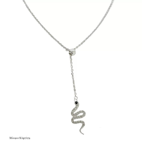 COLLAR CORBATERO SERPIENTE  - PLATA .925