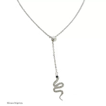 COLLAR CORBATERO SERPIENTE  - PLATA .925