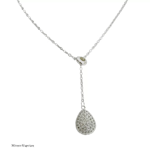 COLLAR CORBATERO GOTA  - PLATA .925