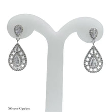ARETE ELEGANTE DE FIESTA GOTA -  PLATA .925
