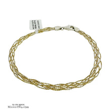 PULSERA TRENZA BI COLOR  - PLATA .925