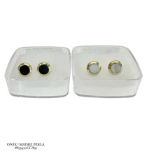 BROQUEL / ARETE BOTÓN  - ORO 10K