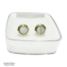 BROQUEL / ARETE BOTÓN  - ORO 10K