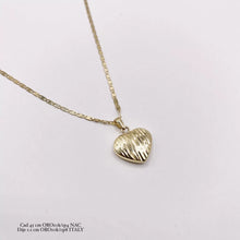 CADENA CON DIJE CORAZÓN GLOBO DIAMANTADO - ORO 10K