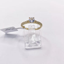 ANILLO MONTADURA CON ZIRCONIA CENTRAL CLASICO - ORO 10K