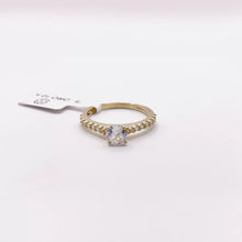 ANILLO MONTADURA CON ZIRCONIA CENTRAL CLASICO - ORO 10K