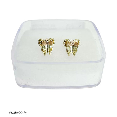 BROQUEL MARIPOSA 3D FLORENTINO - ORO 10K