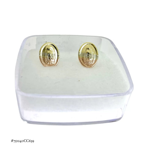 BROQUEL VIRGEN GUADALUPE OVALADO FLORENTINO - ORO 10K