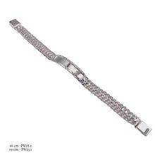 ESCLAVA CON PLACA BISELADA RECTANGULAR - PLATA .925