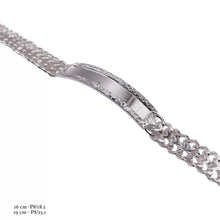 ESCLAVA CON PLACA BISELADA RECTANGULAR - PLATA .925