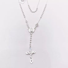 ROSARIO BOLA LISA 2MM - VIRGEN GUADALUPE - PLATA .925