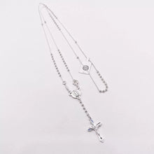 ROSARIO BOLA LISA 2MM - VIRGEN GUADALUPE - PLATA .925