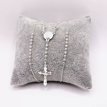 ROSARIO BOLA LISA 2MM - VIRGEN GUADALUPE - PLATA .925