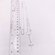 ROSARIO BOLA LISA 2MM - VIRGEN GUADALUPE - PLATA .925