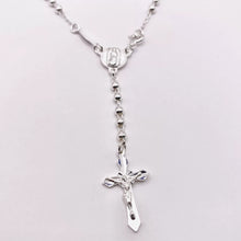 ROSARIO BOLA LISA 3MM - VIRGEN GUADALUPE - PLATA .925