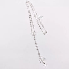 ROSARIO BOLA LISA 3MM - VIRGEN GUADALUPE OVAL - PLATA .925