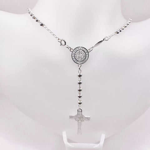 ROSARIO BOLA LISA 4 MM - SAN BENITO - PLATA .925