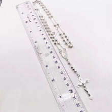 ROSARIO BOLA LISA 4.5 MM LIGERA - VIRGEN GUADALUPE - PLATA .925