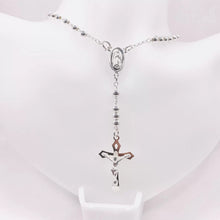 ROSARIO BOLA LISA 4.5 MM LIGERA - VIRGEN GUADALUPE - PLATA .925