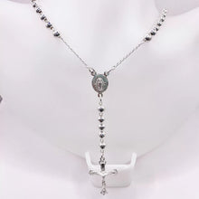 ROSARIO BOLA LISA 6 MM LIGERA - VIRGEN GUADALUPE - PLATA .925