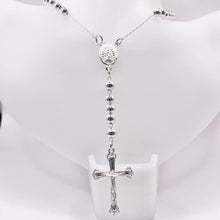 ROSARIO BOLA LISA 6 MM LIGERA - VIRGEN GUADALUPE - PLATA .925