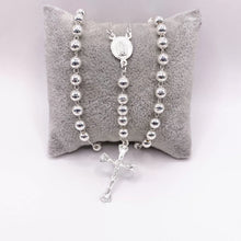 ROSARIO BOLA LISA 6 MM LIGERA - VIRGEN GUADALUPE - PLATA .925