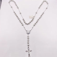 ROSARIO BOLA LISA 6 MM - VIRGEN GUADALUPE - PLATA .925