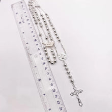 ROSARIO BOLA LISA 6 MM - VIRGEN GUADALUPE - PLATA .925