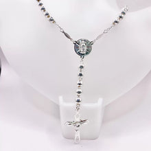 ROSARIO BOLA LISA 6 MM - VIRGEN GUADALUPE - PLATA .925