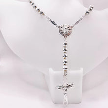 ROSARIO BOLA LISA 6 MM - VIRGEN GUADALUPE - PLATA .925