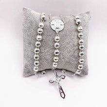 ROSARIO BOLA LISA 6 MM - VIRGEN GUADALUPE - PLATA .925