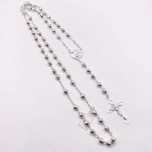 ROSARIO BOLA FACETADA 6 MM - VIRGEN DE GUADALUPE - PLATA .925