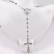 ROSARIO BOLA FACETADA 6 MM - VIRGEN DE GUADALUPE - PLATA .925