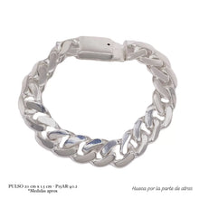 PULSO BARBADO 20 CM - 1.5 CM - PLATA .925