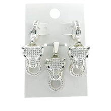 SET / JUEGO PANTERA CON ZIRCONIA - PLATA .925